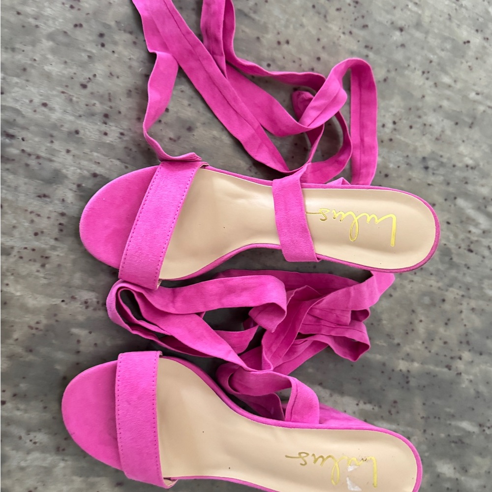 Lulu's Fuchsia Wrap Sandals